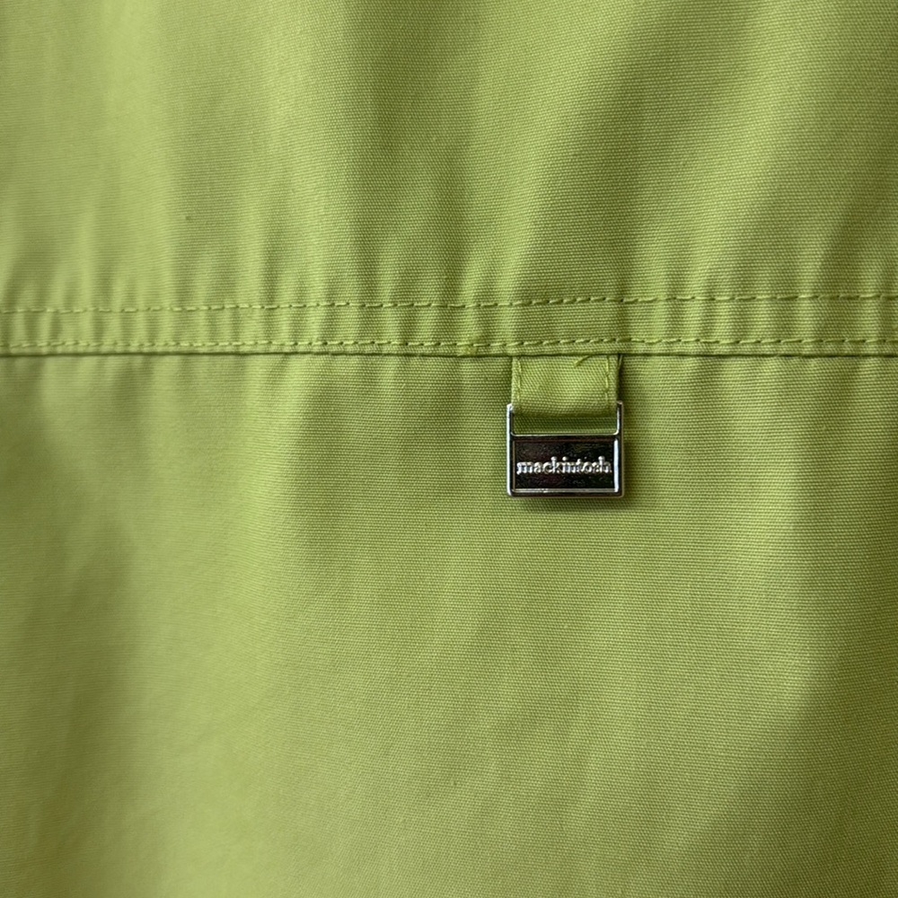 Mackintosh New England Cotton-blend Poplin Jacket | size 1X | Bright Green | EUC - Picture 11 of 14